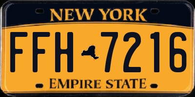 NY license plate FFH7216