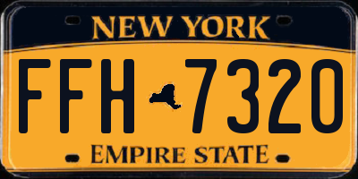 NY license plate FFH7320