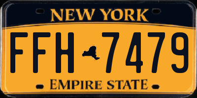 NY license plate FFH7479