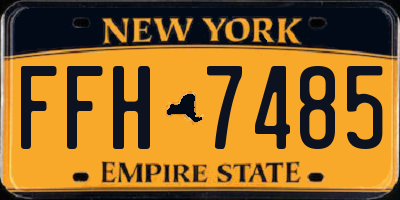 NY license plate FFH7485
