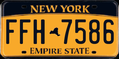 NY license plate FFH7586