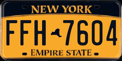 NY license plate FFH7604