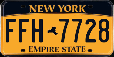 NY license plate FFH7728