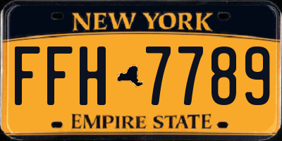 NY license plate FFH7789