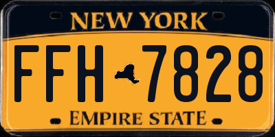 NY license plate FFH7828
