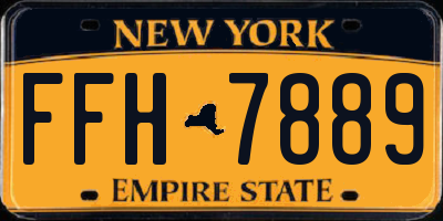 NY license plate FFH7889