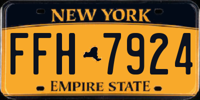 NY license plate FFH7924