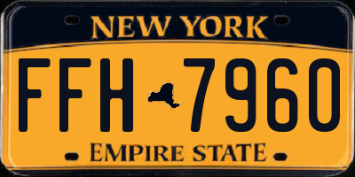 NY license plate FFH7960