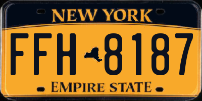 NY license plate FFH8187