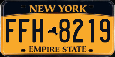 NY license plate FFH8219