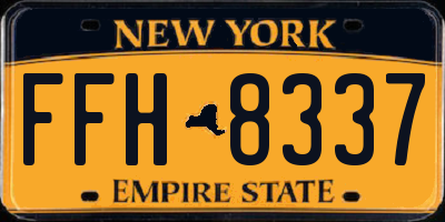 NY license plate FFH8337