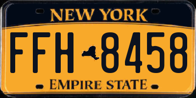 NY license plate FFH8458