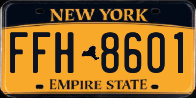 NY license plate FFH8601