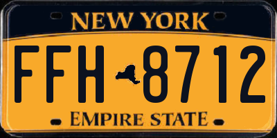 NY license plate FFH8712