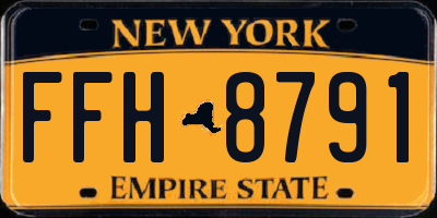 NY license plate FFH8791