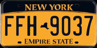 NY license plate FFH9037