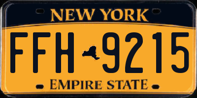 NY license plate FFH9215