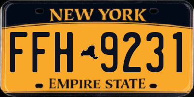 NY license plate FFH9231