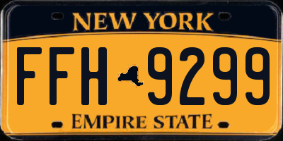 NY license plate FFH9299