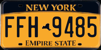NY license plate FFH9485