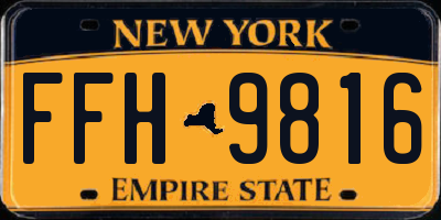 NY license plate FFH9816