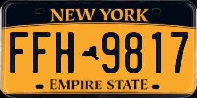 NY license plate FFH9817