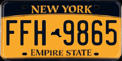 NY license plate FFH9865