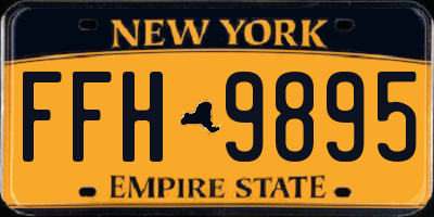 NY license plate FFH9895