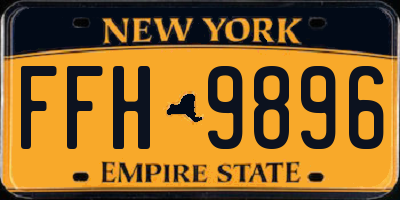 NY license plate FFH9896