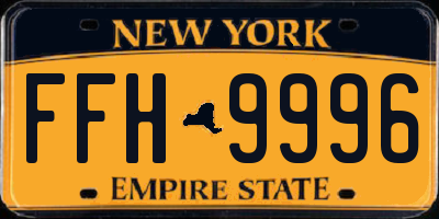 NY license plate FFH9996