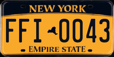 NY license plate FFI0043