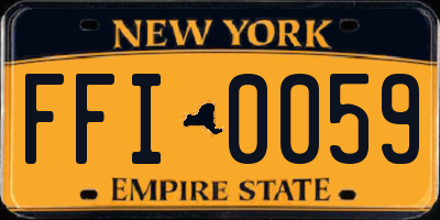 NY license plate FFI0059