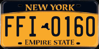NY license plate FFI0160