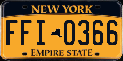 NY license plate FFI0366