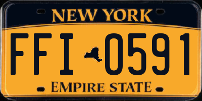 NY license plate FFI0591