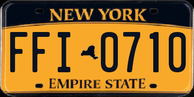 NY license plate FFI0710