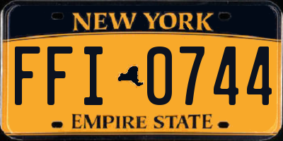 NY license plate FFI0744