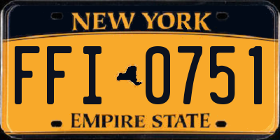 NY license plate FFI0751