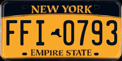 NY license plate FFI0793