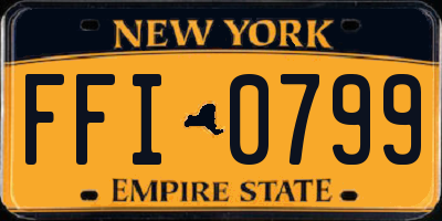 NY license plate FFI0799