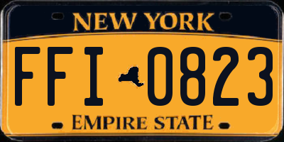 NY license plate FFI0823
