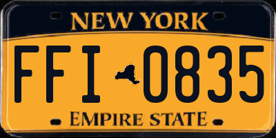 NY license plate FFI0835