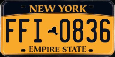 NY license plate FFI0836