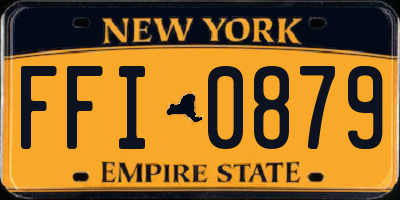NY license plate FFI0879