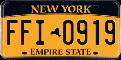 NY license plate FFI0919