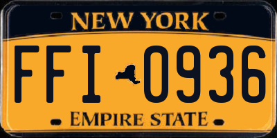 NY license plate FFI0936