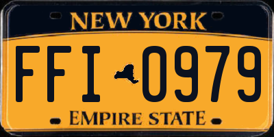 NY license plate FFI0979