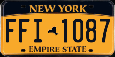 NY license plate FFI1087