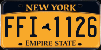 NY license plate FFI1126