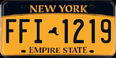 NY license plate FFI1219